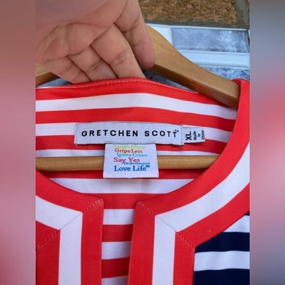 Gretchen Scott The Hinckley Jersey Split Neck Dress XL - Picture 7 of 13